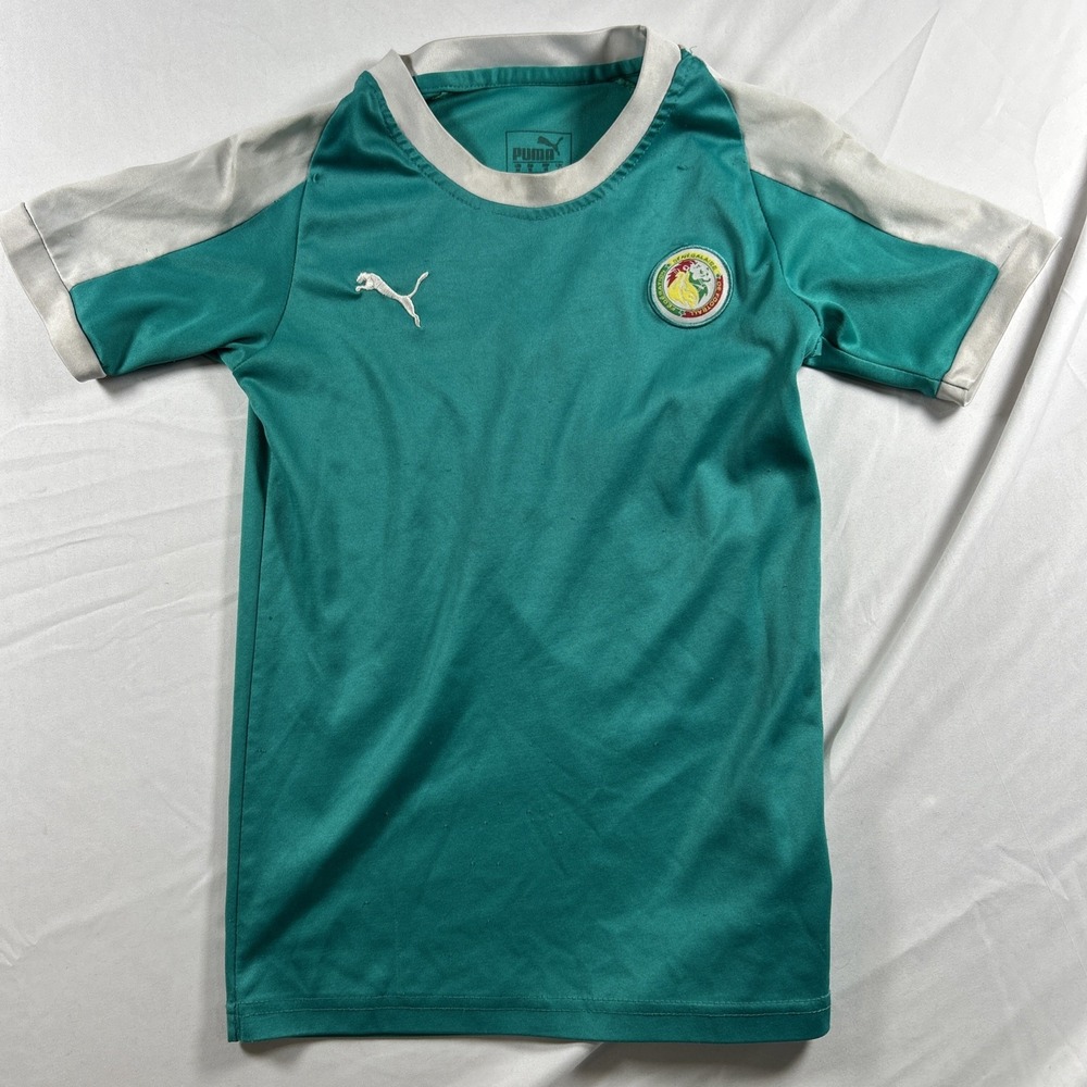 Puma Senegal Football Soccer Jersey Youth Xs Green FSF National Mane #10